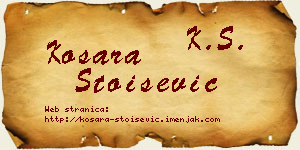 Kosara Stoišević vizit kartica